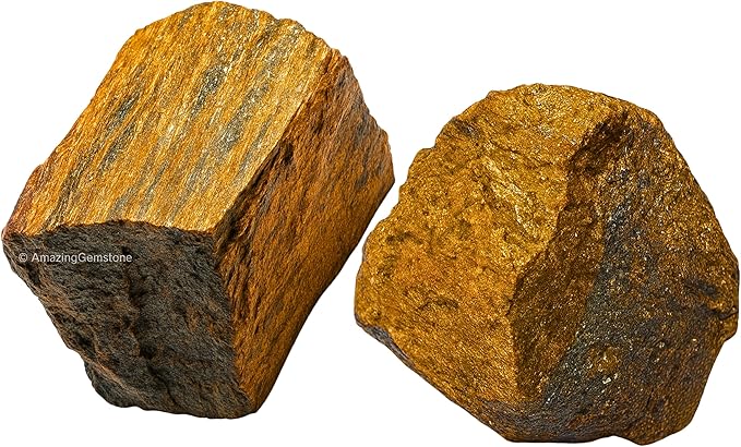 Amazing Gemstone Bronzite Raw Crystals and Healing Stones, Natural Rocks for Tumbling - DIY Raw Stones and Crystals, 2 Pieces