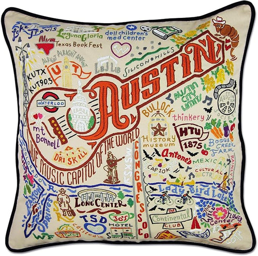 Catstudio Austin Embroidered Decorative Throw Pillow