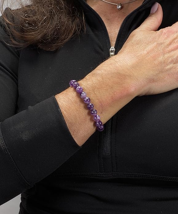 Cherry Tree Collection - Small, Medium, Large Sizes - Gemstone Beaded Bracelets For Women and Men - 8mm Round Beads