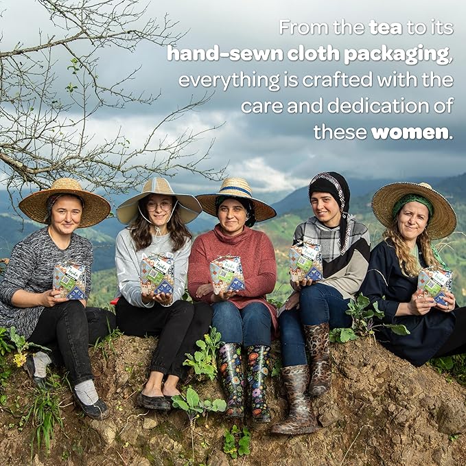 Lazika Black Loose Leaf Tea, 14.1 Oz, Breakfast Tea with Petite Fabric Gift Pack, Early Harvest, Handcrafted