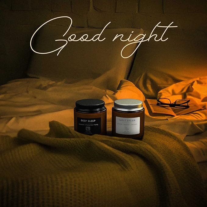 Birthday Gifts for Women, BOYUJK Sleep Candle Gifts for Women, Lavender Scented Candles Gift Set for Anxiety, Scented Candles Promotes Sleep and Relieves Stress, Relaxation Gift for Men