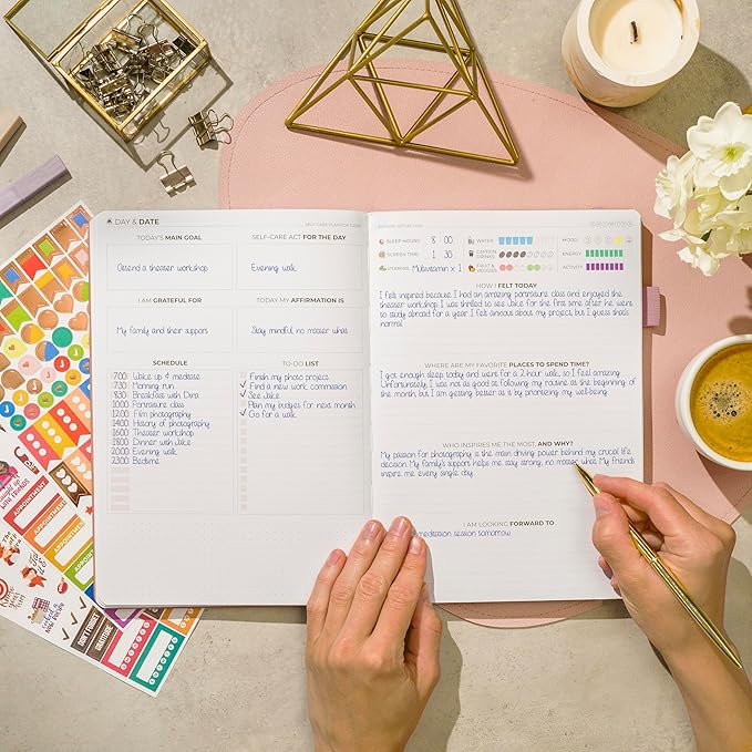 Clever Fox Self-Care Journal – Wellness & Daily Reflection Notebook – Mental Health & Personal Development Journal – Self-Care, Meditation & Mood Journal for Women & Men – Large (Rose Gold)