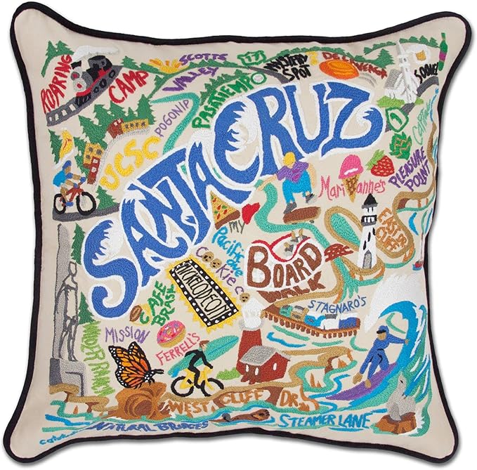Catstudio Santa Cruz Embroidered Decorative Throw Pillow