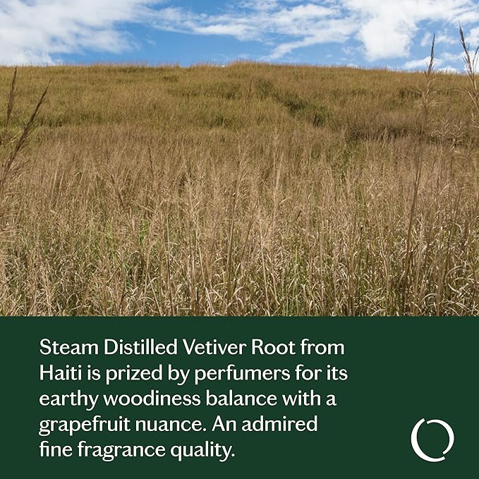 LIVEDROPS 24/7 Balanced Vetiver Essential Oil, Natural Vegan Aromatherapy for Diffuser or Diluted Skin Use, Earthy Woody Scent, Origin Haiti, Made in USA, Clinically Tested, 10ml