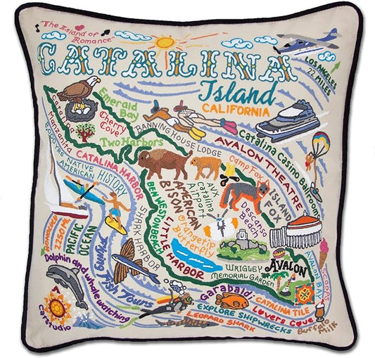 Catstudio Catalina Embroidered Decorative Throw Pillow