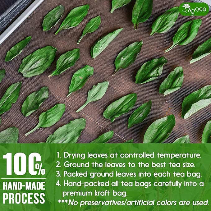 TOG999, Premium Tea Bags, 100% Natural & Pure, Loose Leaf Herbal Tea. No Sugar, No Gluten, Vegan. (60 Bags, Plantain Tea)