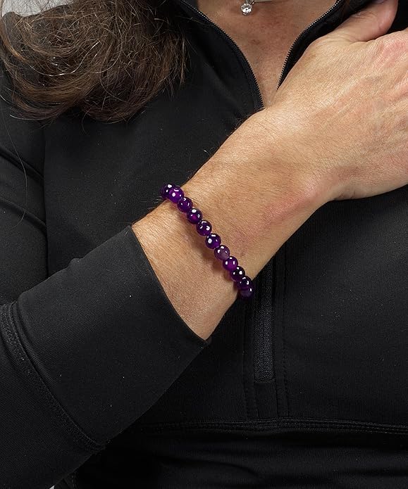 Cherry Tree Collection - Small, Medium, Large Sizes - Gemstone Beaded Bracelets For Women and Men - 8mm Round Beads