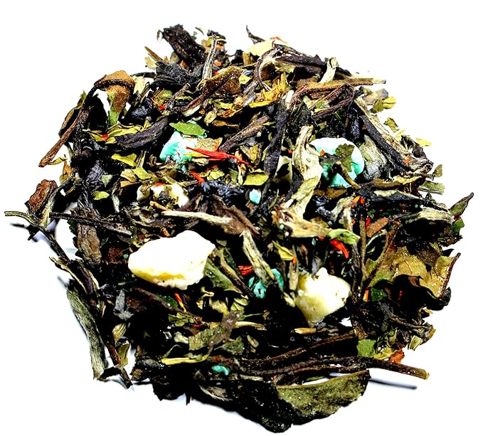 Nelson's Tea - Peppermint White Chocolate - White Loose Leaf Tea - Green tea, peppermint, safflower, white chocolate, and mint chocolate (Sample)