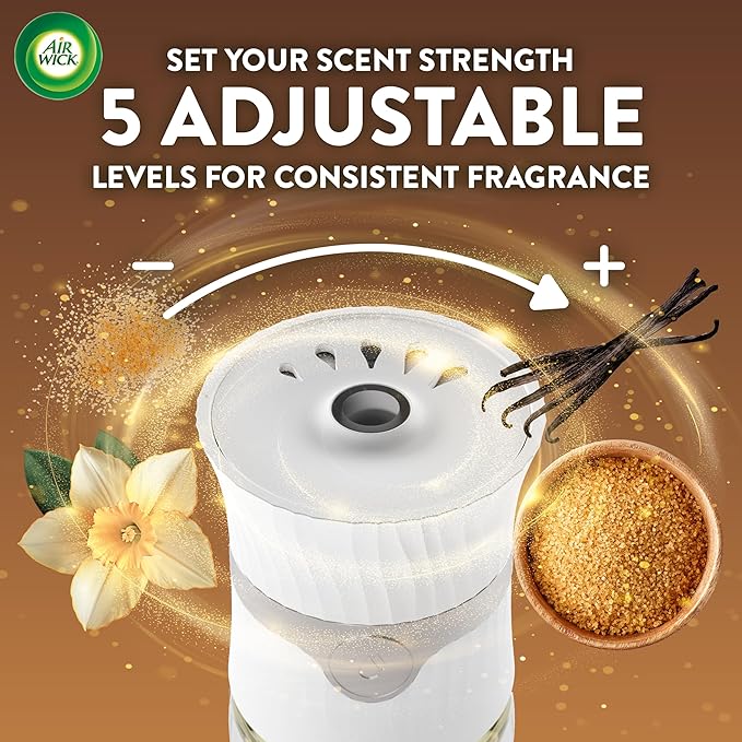 Air Wick Plug in Scented Oil Refill, 5 ct, Brown Sugar and Vanilla, Air Freshener, Essential Oils, Fall Scent, Fall decor