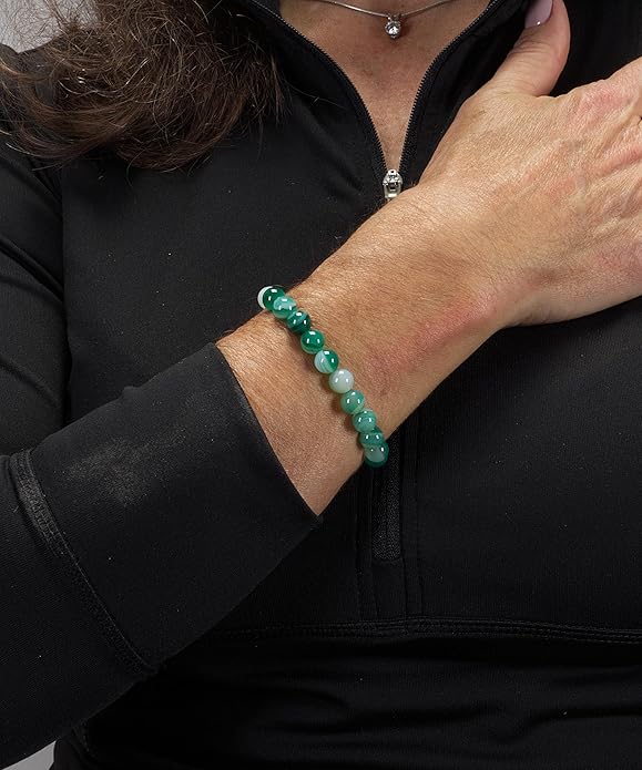 Cherry Tree Collection - Small, Medium, Large Sizes - Gemstone Beaded Bracelets For Women and Men - 8mm Round Beads