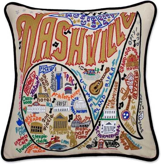 Catstudio Nashville Embroidered Decorative Throw Pillow