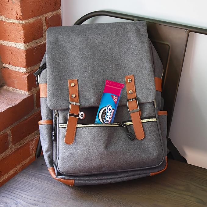 OREO Double Stuf Chocolate Sandwich Cookies, King Size, 10 Snack Packs (8 Cookies Per Pack)