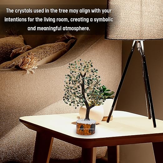 Amazing Gemstone Crystals and Healing Stones Birthday Gifts for Women - Emerald Crystal Tree of Life Home Decor Stocking Stuffers, Bookshelf, Room, Meditation Gift for Mom Dad, Unique Birthday Gifts