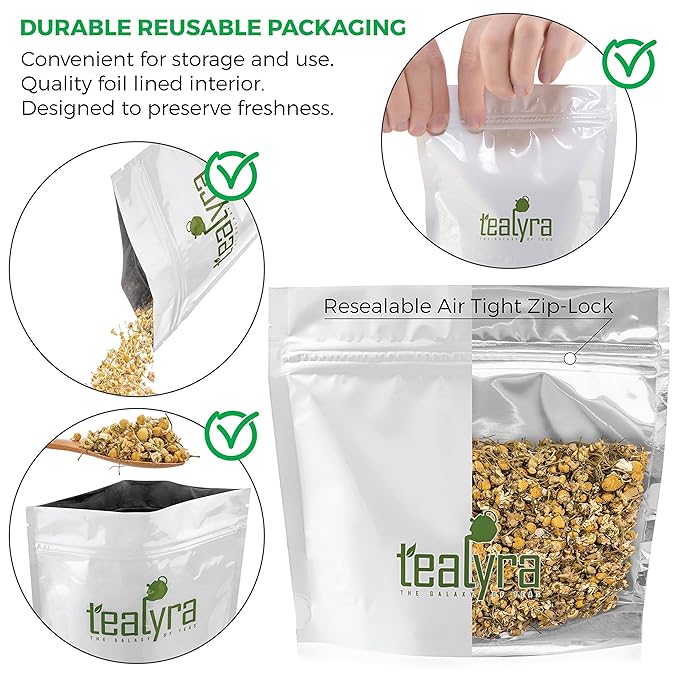 Tealyra - Egyptian Chamomile Tea - Pure Herbal Tea - Natural Bedtime Tea - Caffeine-Free - Relaxing Herbal Remedy - 225g (8-ounce)