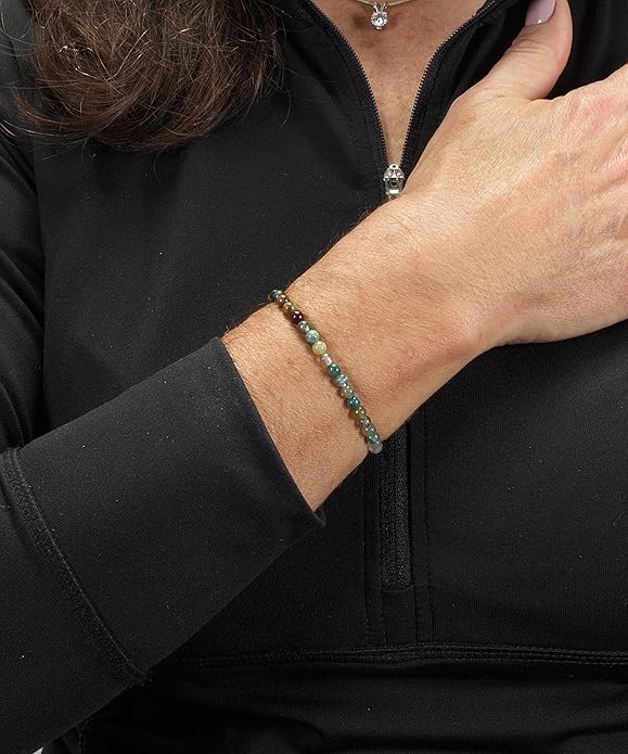 Cherry Tree Collection - Small, Medium, Large Sizes - Gemstone Beaded Bracelets For Women and Men - 4mm Round Beads