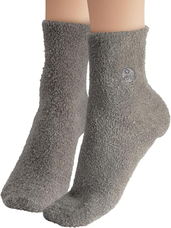 Earth Therapeutics Aloe Socks - Double Pack - Gray/Black (2 Pairs)