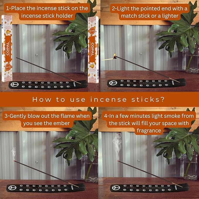 Copal Incense Sticks - Total 40 Insence-Sticks - Dual Pack of 20 Insense - Inciensos - Inscents - Natural Non Toxic Ingredients - Incents - Incence - Inscense - Insents