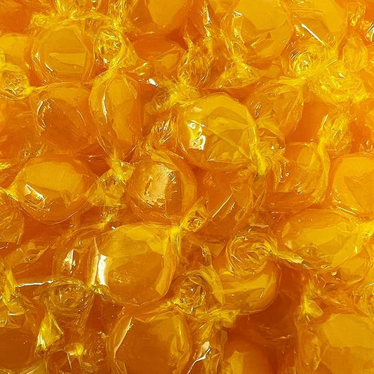 Halloween Butterscotch Hard Candy Disks - 6 lbs - Butter Scotch Flavored Old School Classic Hard Candies - Bulk American Vintage Candy Assortment- Individually Wrapped, 96 oz.