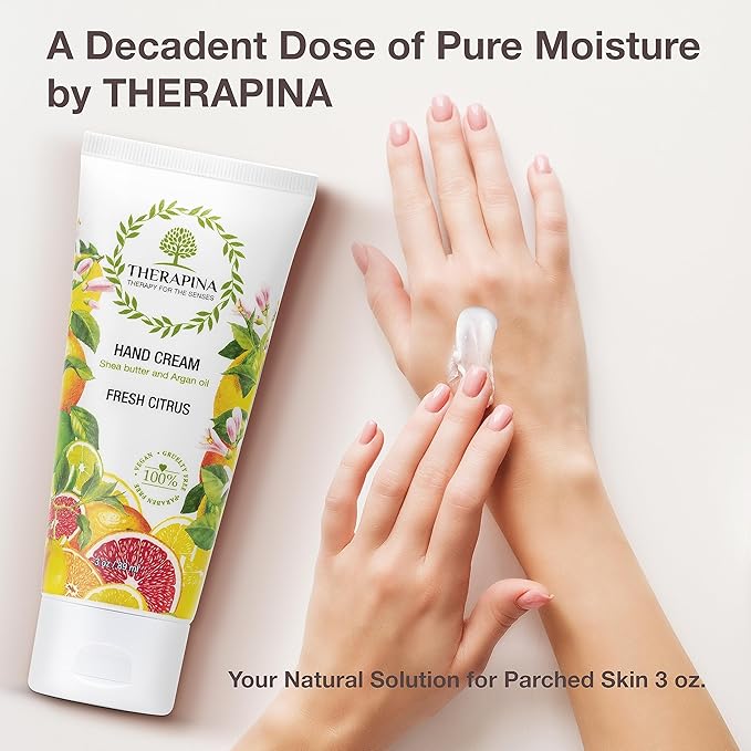 Aromatherapy Hand Cream for Dry Skin – Shea Butter Hand Cream for Women and Men with an Awakening, Long-Lasting Fresh Citrus Scent – Vegan Hand Cream Lotion for Dry Skin, 3 Oz.