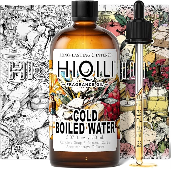 HIQILI Cold Boiled Water Fragrance Oil for Home Diffuser, Great for Making Candle, Soap, Body Wash, DIY Multipurpose Room Spray- 5.07 Fl Oz