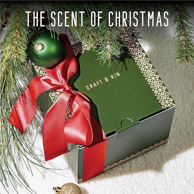 Craft & Kin Scented Candle Gift Set | Embers & Spice Home Scented Candle Sets for House Warming, Men's Gift Candles