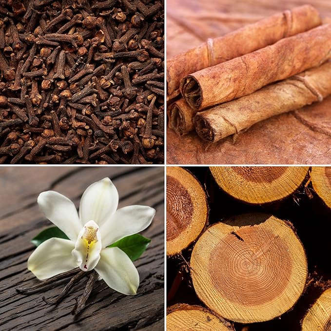 Candle Wood Collection, 15 oz, 1 Wooden Wick, Vanilla Tabac, Square Glass Jar Candle