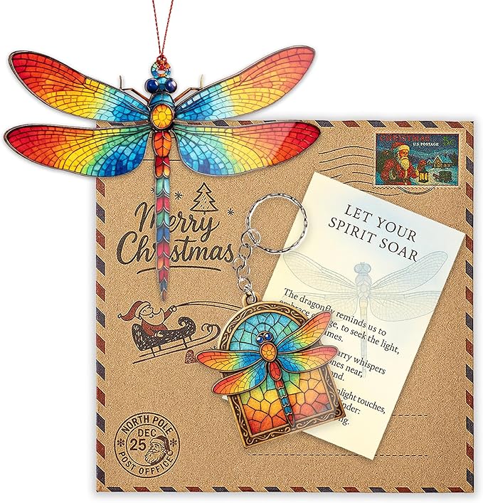 Dagonfly Ornament - Dragon Fly Gift for Women - Dragonfly Gifts - Dragonfly Ornaments - Christmas Ornament 2025 - Christmas Ornaments - White Elephant Gifts - Xmas Tree Hanging