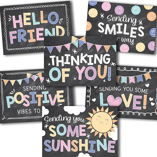 Hadley Designs Thinking of You Cards with Envelopes - 24 Hello Greeting Cards Thinking of You Card for Men & Women Bulk, Blank Encouragement Card for Kids, Just Because Cheerful Encouraging Notecards