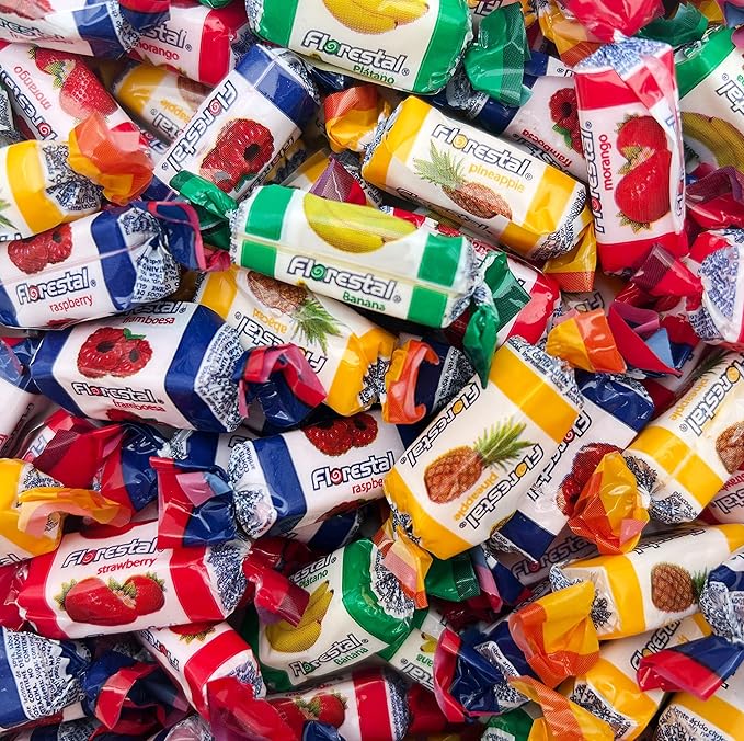 Assorted Taffy Candy - 1.5 Pound Bulk Pack (About 130 Count) - Fruit and Berry Flavors