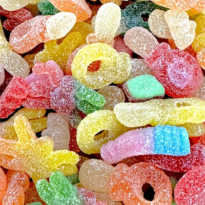 Irresistibly Delicious Assorted Sour Gummy Mix - 1.5 lb - A Symphony of Flavors - Soft, Chewy, and Bursting with Tangy Delight(24 oz)