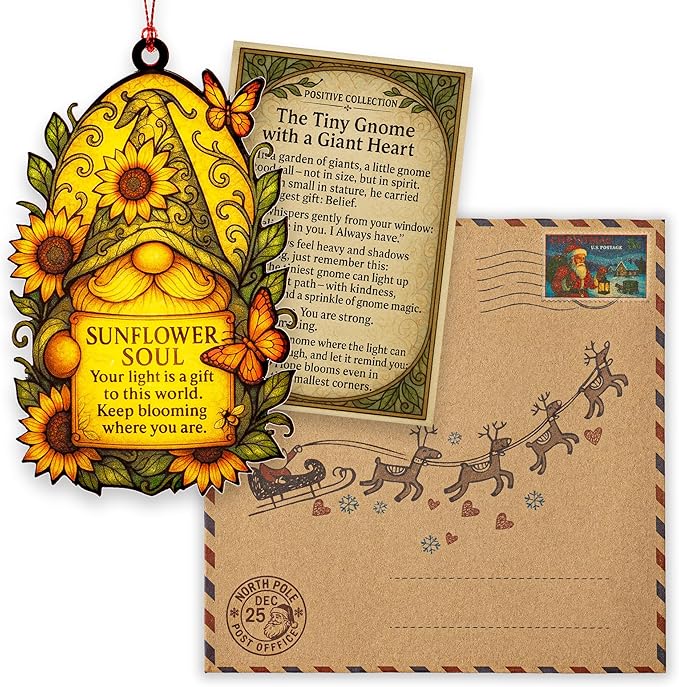 Gnome Ornaments - gnome Christmas Ornaments - Gnomes Gifts for Women - Fall Christmas Ornament 2025 - Christmas Ornament - White Elephant Gifts