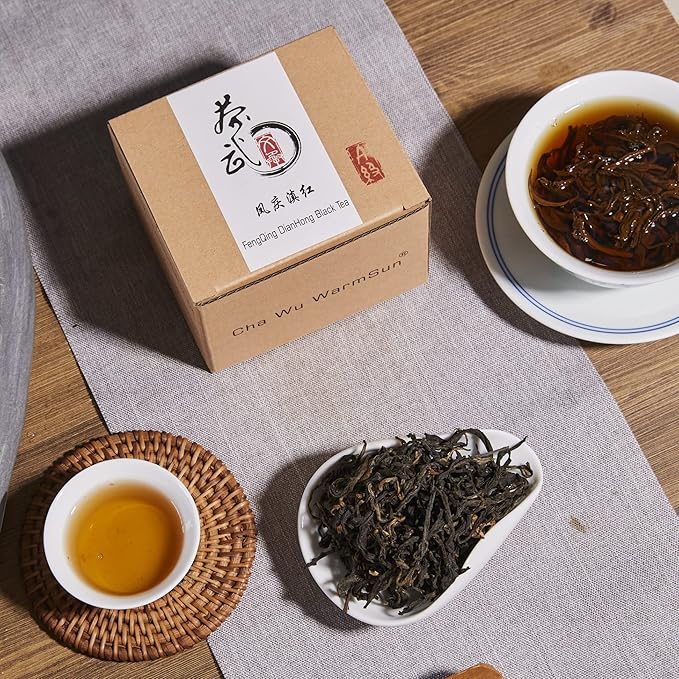 ChaWuWarmSun [A] FengQing DianHong Black Tea,3.5oz/100g,YunNan Black Tea,Big Leaf Arbor Tea.