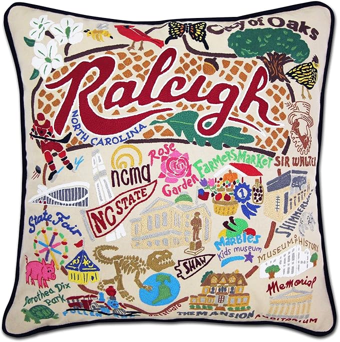 Catstudio Raleigh Embroidered Decorative Throw Pillow