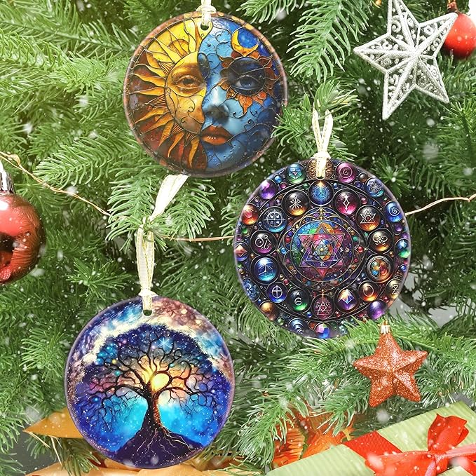 Alchemy 3.5 Inch Ceramic Christmas Hanging Ornament - Tree Decoration, Gift for Christmas & Holiday Present Exchange