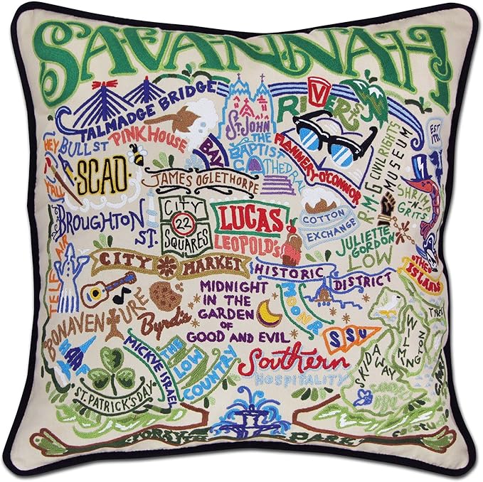 Catstudio Savannah Embroidered Decorative Throw Pillow