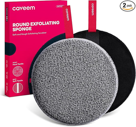 Exfoliating Body Scrubber, Bath and Body Scrub Buffer, Body Exfoliator for Remove Dead Skin, Gentle and Rough Lightweight Sponge for Shower (2 Pack)