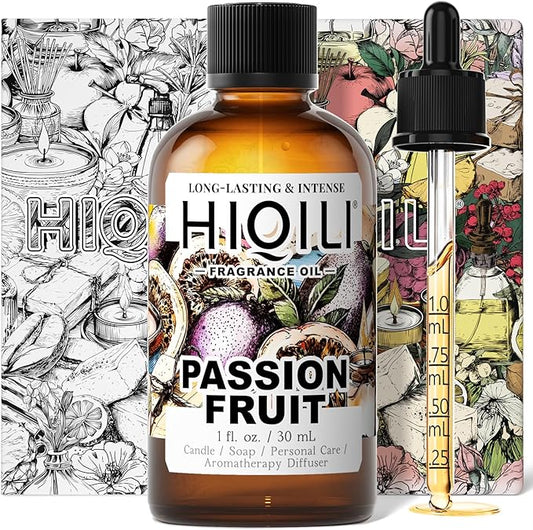 HIQILI Passion Fruit Fragrance Oil for Home Diffuser, Oil Burner, Great for Soap, Candle & Perfume Making, Add to Body Lotion - 1 Fl Oz