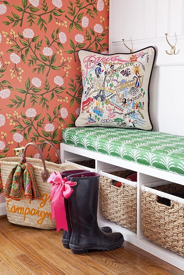 Catstudio Paris Embroidered Decorative Throw Pillow