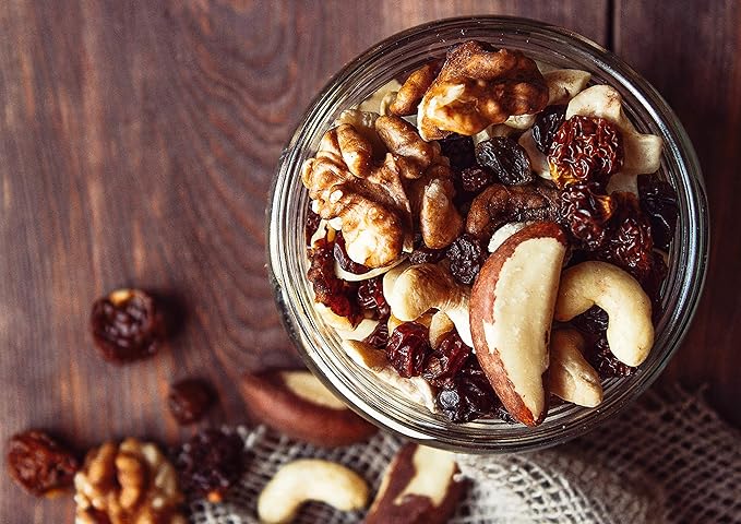 Food to Live Organic Energy Trail Mix, 8 Ounces — Non-GMO and Raw Nuts and Berries including Cashews, Golden Berries, Raisins, Walnuts, and Brazil Nuts. Non-Irradiated, Vegan Superfood, Bulk
