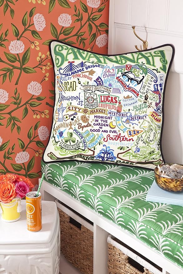 Catstudio Savannah Embroidered Decorative Throw Pillow