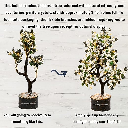 Amazing Gemstone Crystals and Healing Stones Birthday Gifts for Women - Money Wealth Success Crystal Tree of Life Home Decor Stocking Stuffers, Bookshelf, Room, Meditation Gift Unique Birthday Gifts