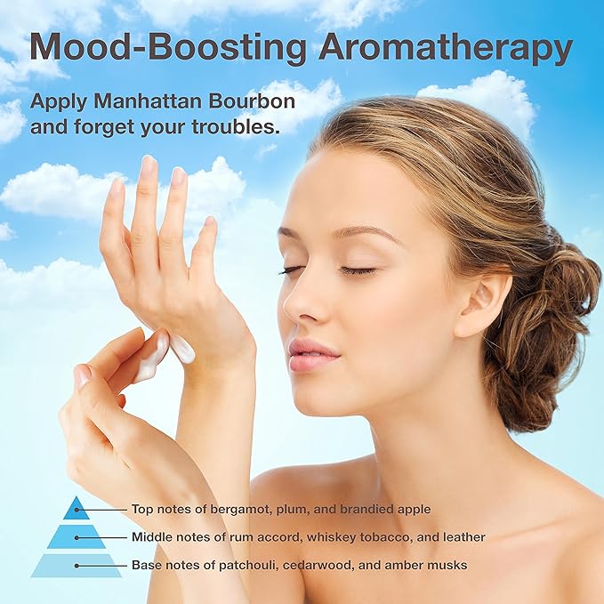 Aromatherapy Hand Cream for Dry Skin – Shea Butter Hand Cream for Women and Men with an Awakening, Long-Lasting Manhattan Bourbon Scent – Vegan Hand Cream Lotion for Dry Skin, 3 Oz.