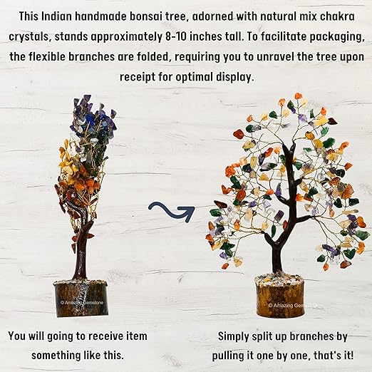 Amazing Gemstone Crystals and Healing Stones Birthday Gifts for Women - Multi Chakra Crystal Tree of Life Home Decor Stocking Stuffers, Bookshelf, Room, Meditation Gift Mom, Unique Birthday Gifts