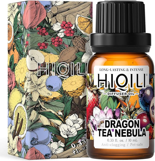 HIQILI Dragon Tea Nebula Diffuser Oil for Humidifiers & Aromatherapy, Inspired by Ar-mani The Yu.Long, Large Room & Office - 0.34 Fl Oz