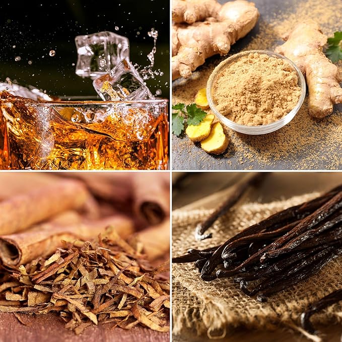 Candle Wood Collection, 15 oz, 1 Wooden Wick, Spiced Whiskey, Square Glass Jar Candle