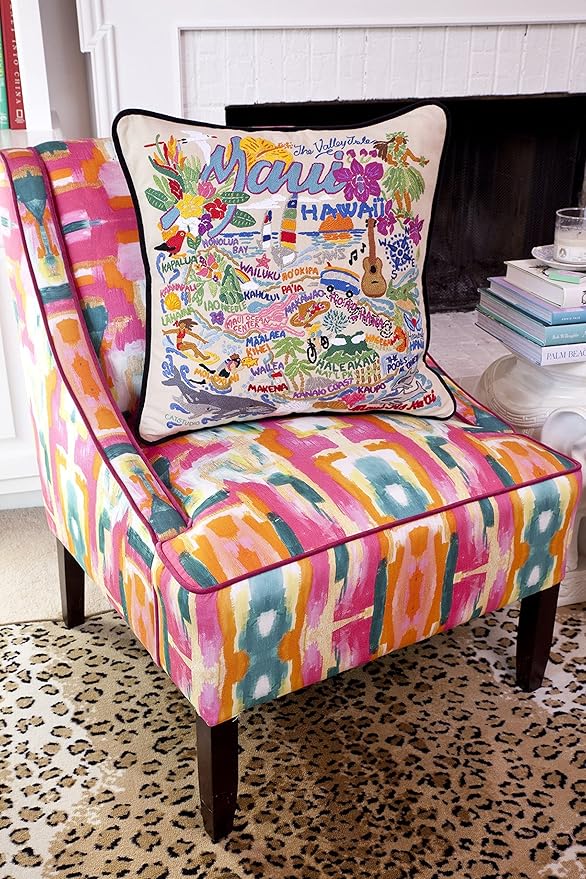 Catstudio Maui Embroidered Decorative Throw Pillow