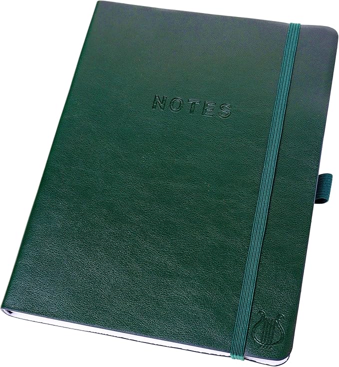 Graphique Apollo Vegan Leather Journal | Hardcover Notebook | 192 Lined Pages | Inner Pocket, Pen Loop, Elastic Closure | Work, Diary, Notes | 6” x 8”