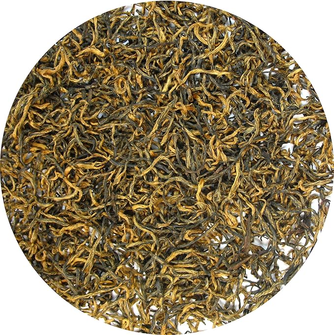 Greenhilltea, premium loose tea bai lin gong fu golden tippy black tea 4 OZ
