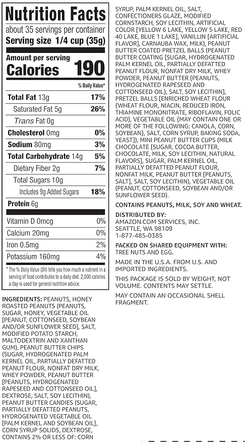 Amazon Brand - Happy Belly Peanut Butter Plenty, Trail Mix, 2.75 pound (Pack of 1)