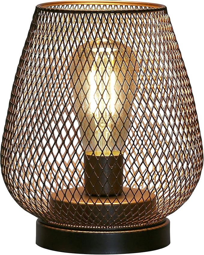 JHY DESIGN Metal Cage LED Lantern Battery Powered Cordless Accent Light with LED Great for Weddings Parties Patio Events for Indoors Outdoors
